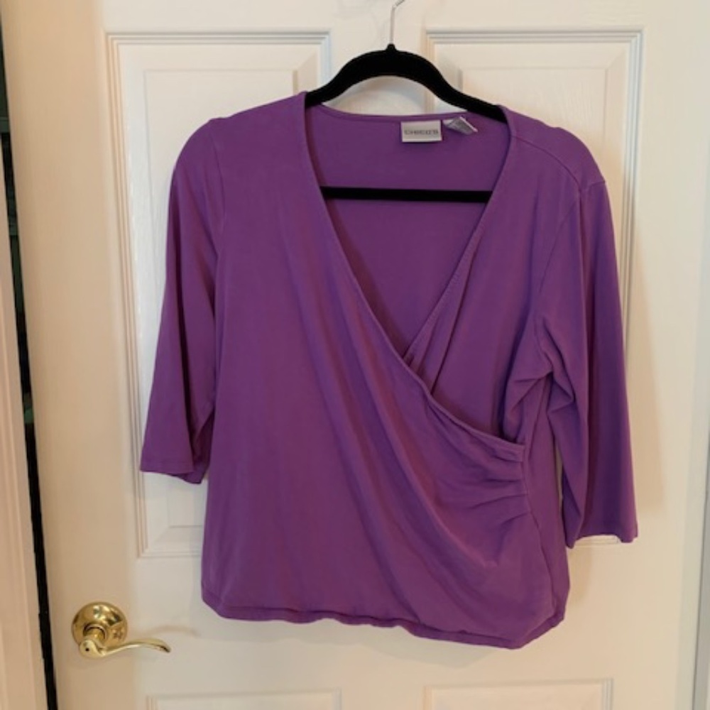 Purple Ruched Top by Chico's